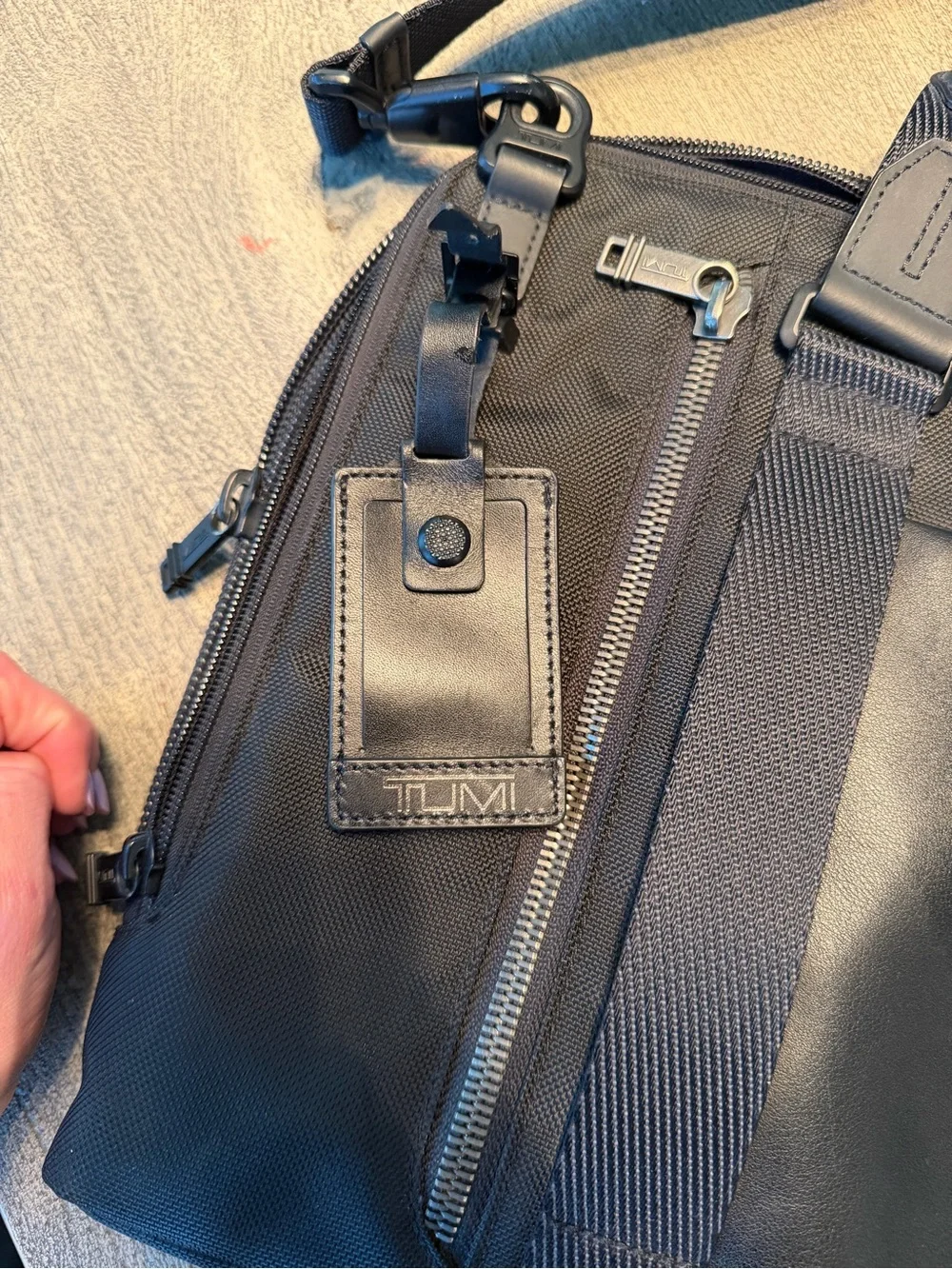 Fumo Avalon Black Men’s Briefcase Messenger Bag with Shoulder Strap
